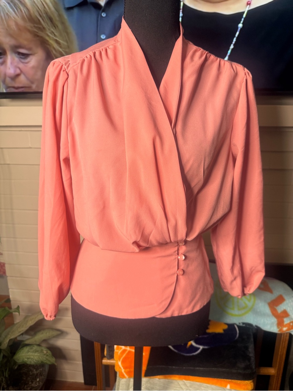 eva mendes for New York & Company Coral Wrap Blouse